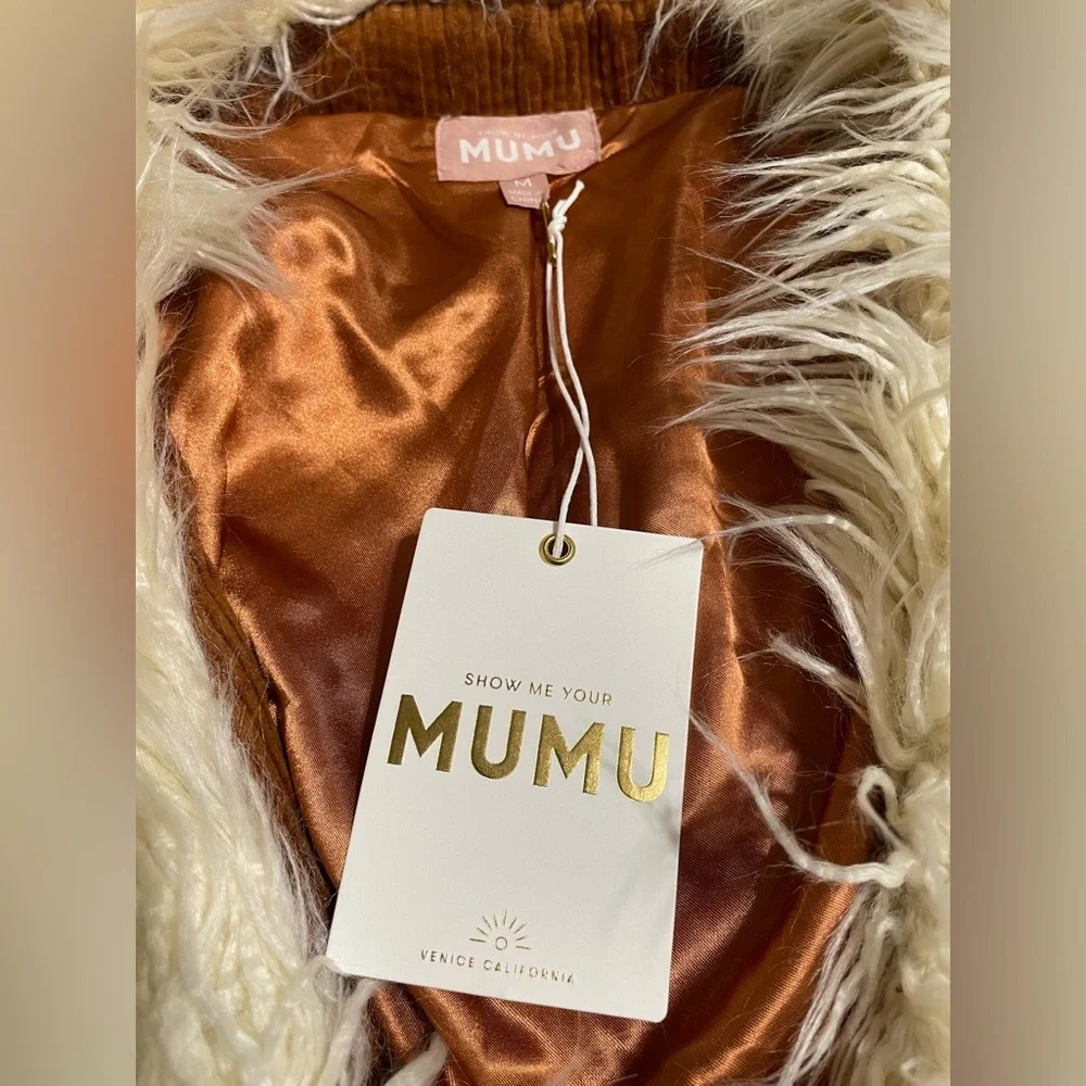 Show Me Your Mumu Penny Lane Coat Sienna Corduroy Jacket Faux Fur Trim NWT - Picture 8 of 15